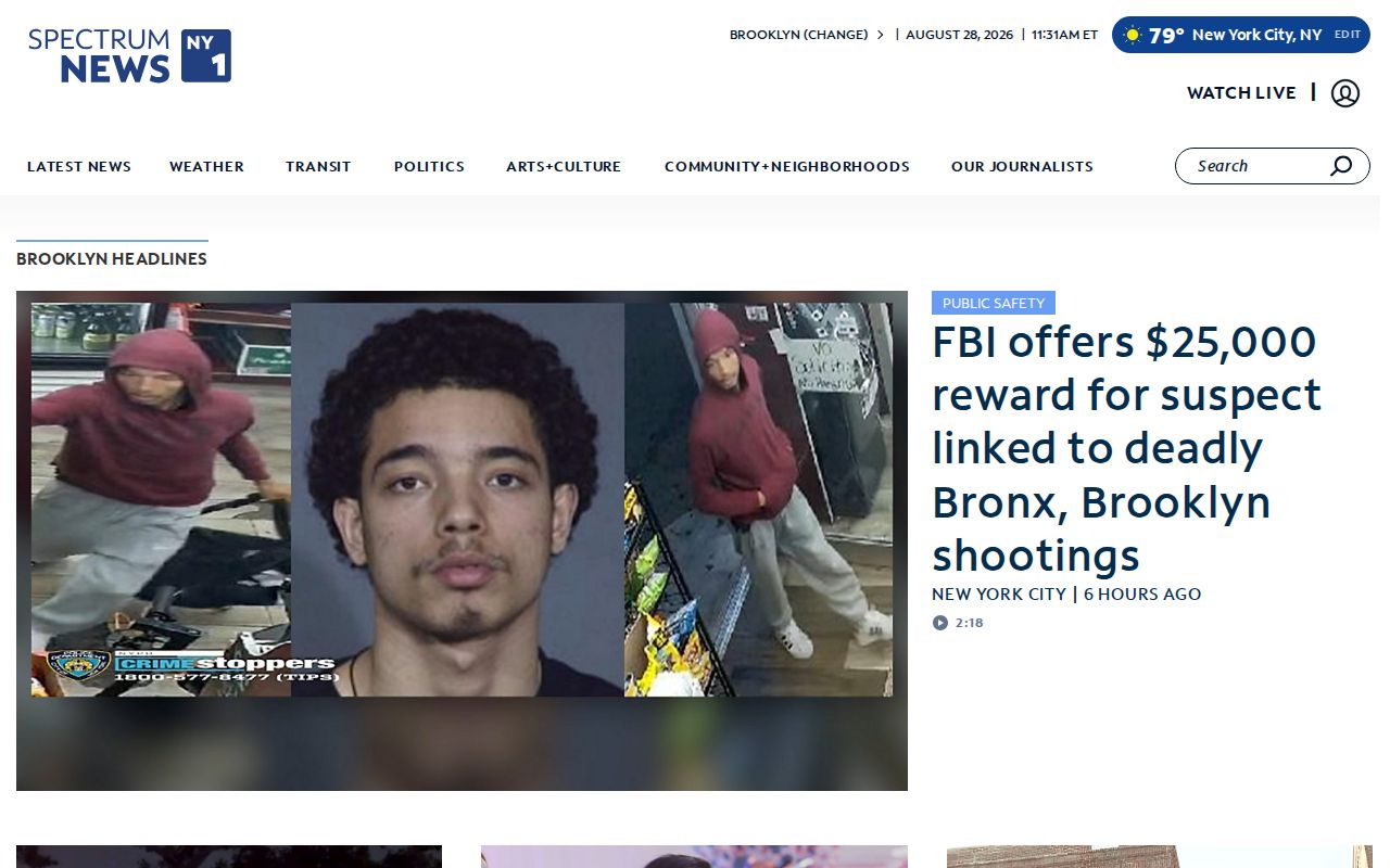 Kings County news coverage on the Spectrum NY1 Brooklyn page